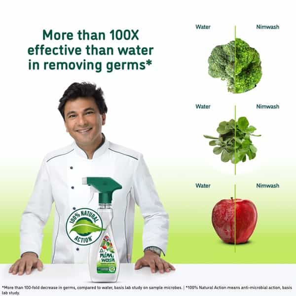 Nimwash Vegetable & Fruit Wash Spray 450 Ml 100% Natural Action