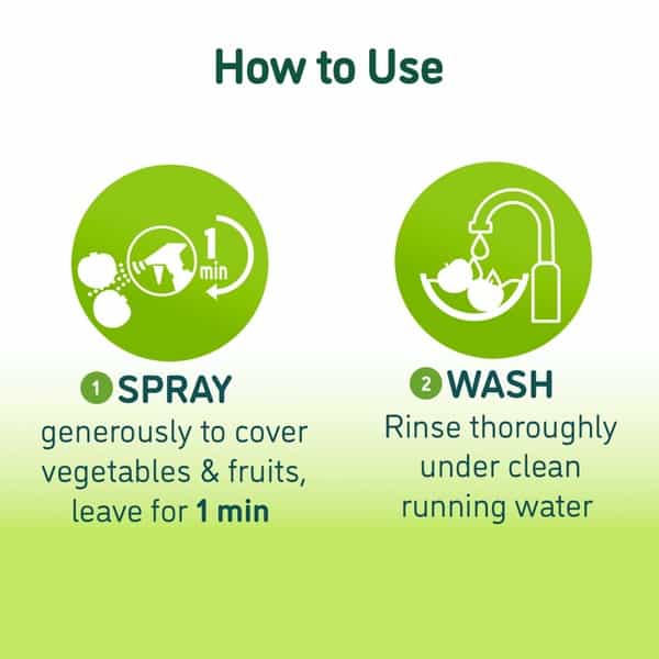 Nimwash Vegetable & Fruit Wash Spray 450 Ml 100% Natural Action