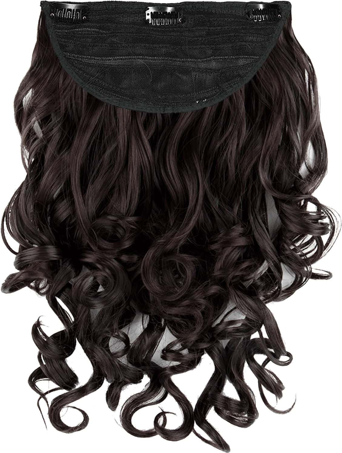 Streak Street Clip-In 18'' Step Curls Dark Brown Hair Extensions