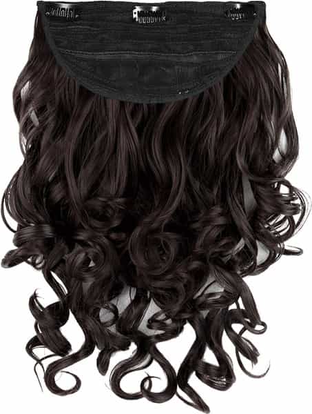 Streak Street Clip-In 18'' Step Curls Dark Brown Hair Extensions