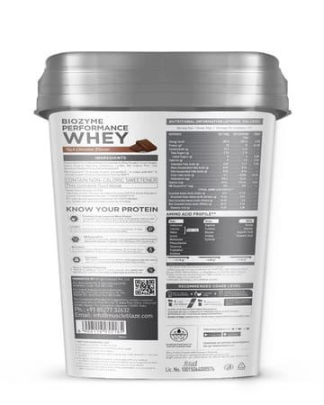 Muscleblaze Biozyme Performance Whey Protein Powder | Rich Chocolate (4Kg) | 25G Protein