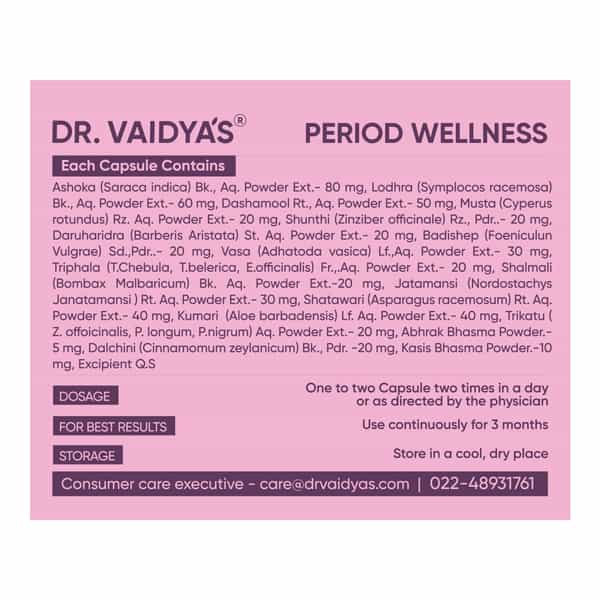 Dr. Vaidya's Period Wellness -30 Capsules - Pack Of 2