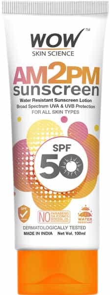 Wow Skin Science Am2pm Sunscreen Lotion - 100 Ml Tube