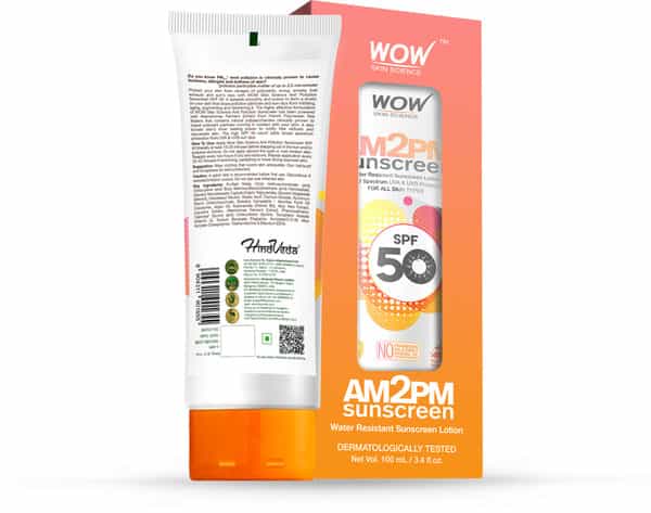 Wow Skin Science Am2pm Sunscreen Lotion - 100 Ml Tube