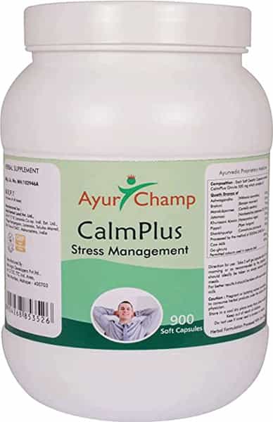 Ayur Champ Calmplus - 900 Capsules Pack Of 4