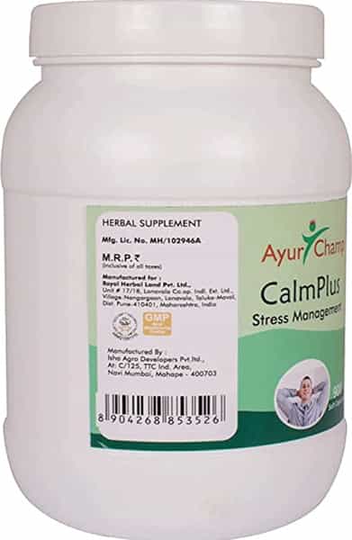 Ayur Champ Calmplus - 900 Capsules Pack Of 4