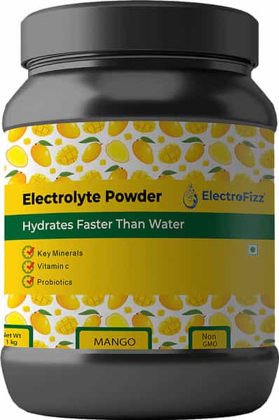 Electrofizz Hydration Energy Powder For Workout For Men And Women- Mango Flavour 1 Kg Jar Pack