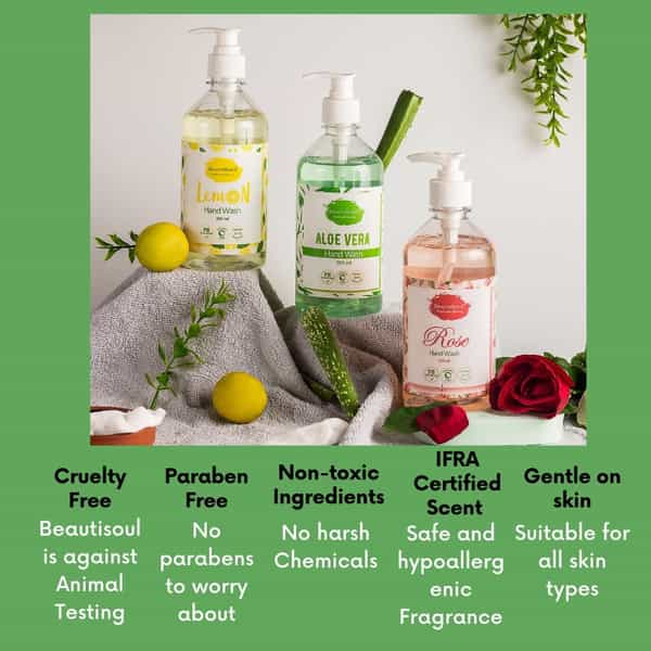 Beautisoul Aloe Vera Handwash With Pure Aloe Vera & Glycerin - 500 Ml Pump|Ph Balanced|Made In India