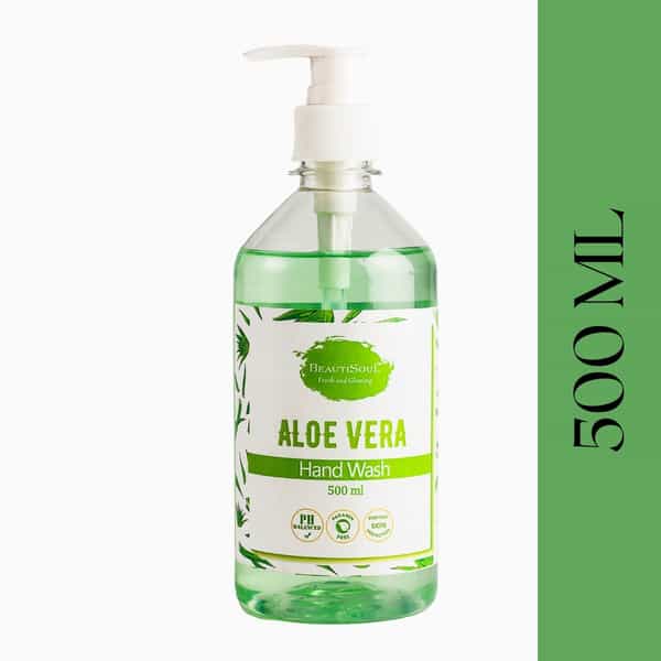 Beautisoul Aloe Vera Handwash With Pure Aloe Vera & Glycerin - 500 Ml Pump|Ph Balanced|Made In India