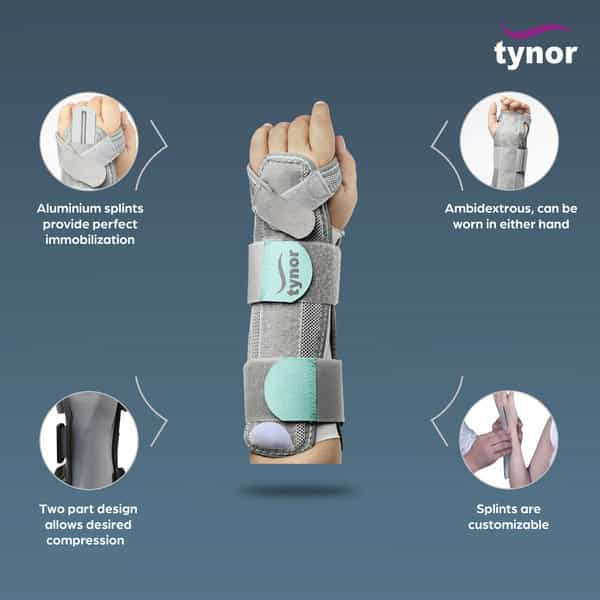 Tynor Forearm Splint Grey Universal Size 1 Unit