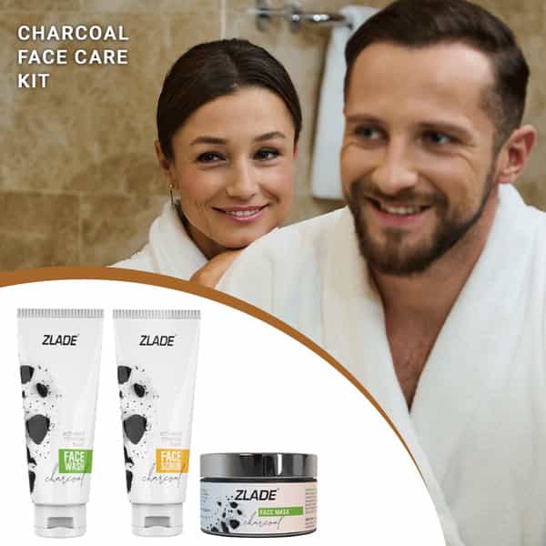 Zlade Charcoal Face Care Kit With Activated Charcoal