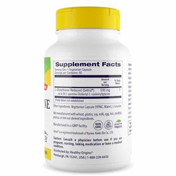 Healthy Origins L-Glutathione | 60 Capsules