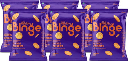 The Healthy Binge | Baked Chips |Quinoa Bbq | 0% Cholesterol | Pack Of 9