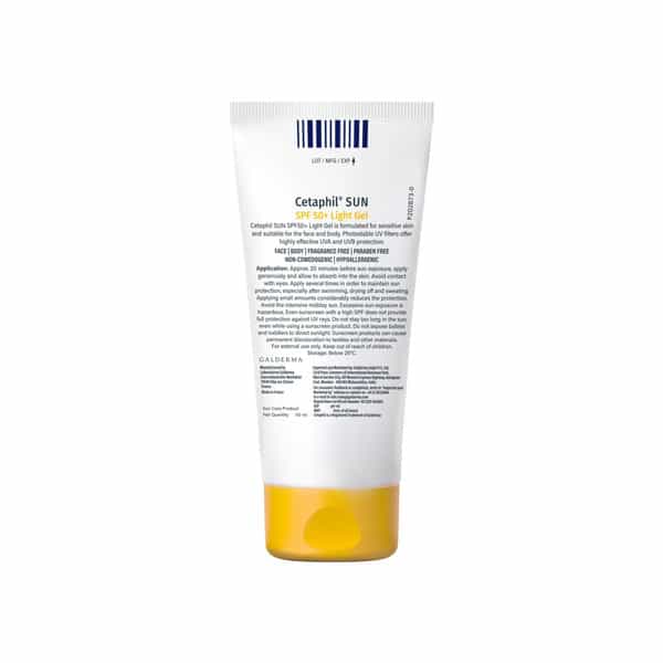 Cetaphil Sun Spf 50 Light Gel | Sensitive Skin | 50 Ml