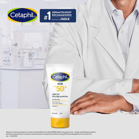 Cetaphil Sun Spf 50 Light Gel | Sensitive Skin | 50 Ml