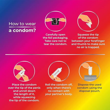 Skore Assorted Colours & Dotted Condoms (Shades) 10N (Pack Of 4) And Hard Rock Gel Sachet Free