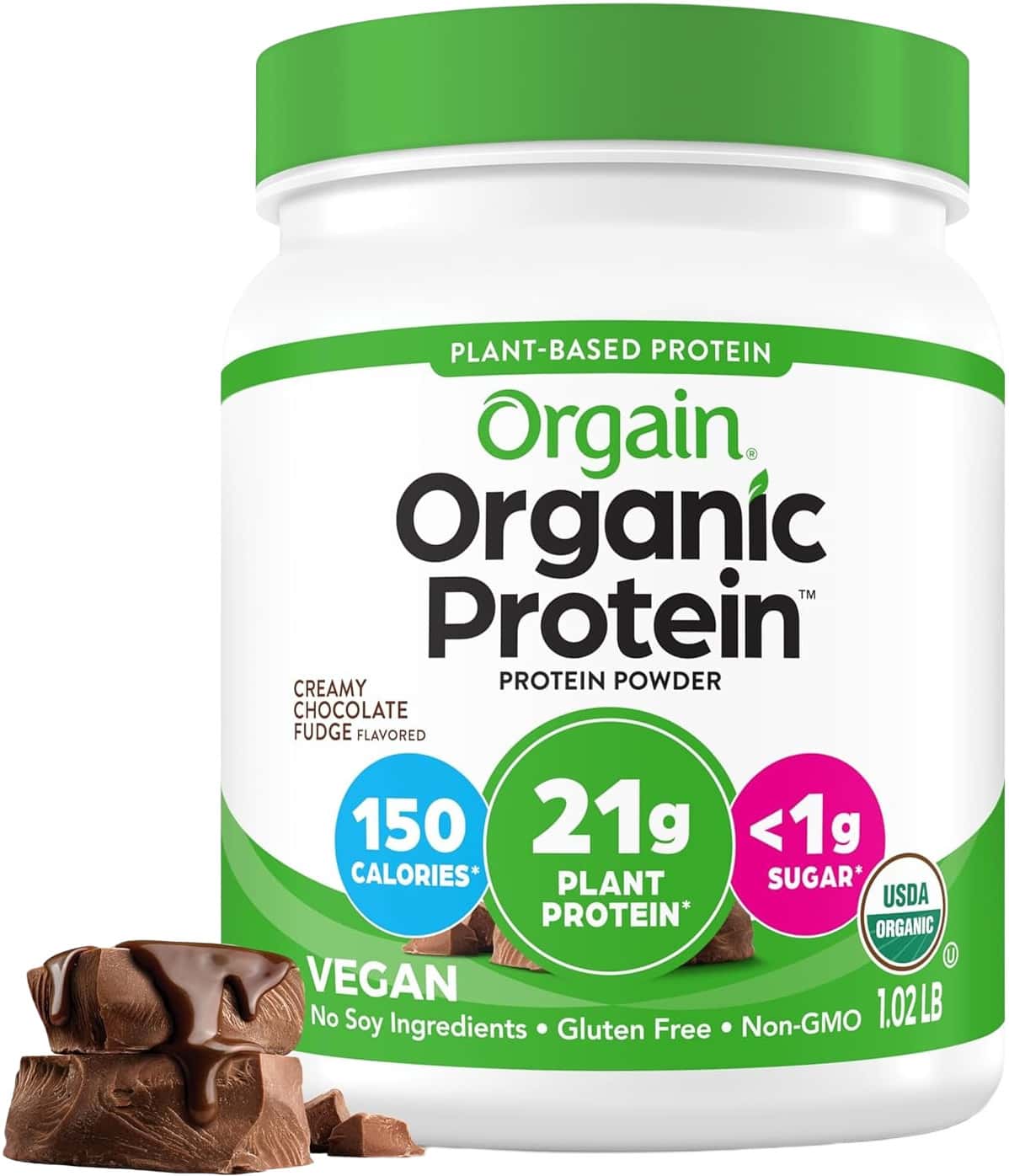 Orgain - Organic Protein Plant-Based Powder Creamy Chocolate Fudge 460g