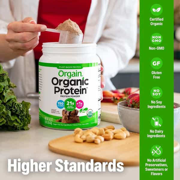 Orgain - Organic Protein Plant-Based Powder Creamy Chocolate Fudge 460G