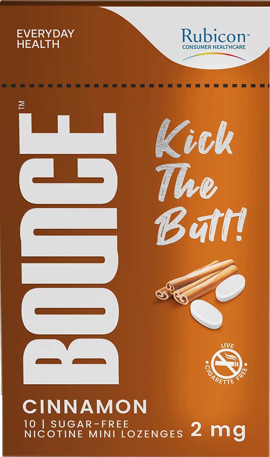 Bounce Nicotine Mini 2mg Cinnamon Sugar Free Helps Quit Smoking 10 Lozenges
