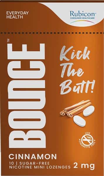Bounce Nicotine Mini 2Mg Cinnamon Sugar Free Helps Quit Smoking 10 Lozenges