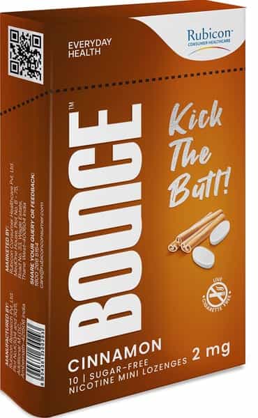 Bounce Nicotine Mini 2Mg Cinnamon Sugar Free Helps Quit Smoking 10 Lozenges