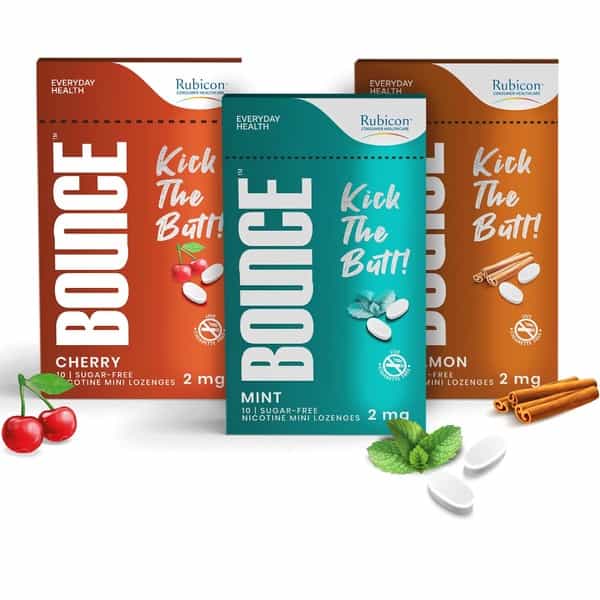 Bounce Nicotine Mini 2Mg Cinnamon Sugar Free Helps Quit Smoking 10 Lozenges