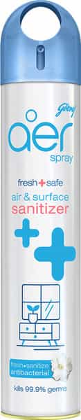 Godrej Aer Disinfectant Spray (Air & Surface) Aqua 99.9% Germ Protection Long Lasting - 240Ml