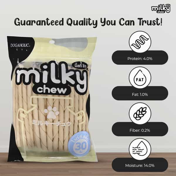 Dogaholic All Life Stages Milky Chews Sticks Dog Treat (30 Pieces)