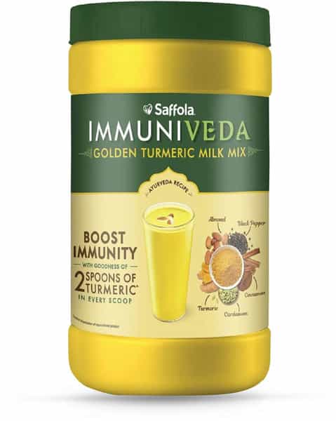 Saffola Immuniveda Golden Turmeric Milk Mix 400G Immunity Booster Drink - Kids & Adults