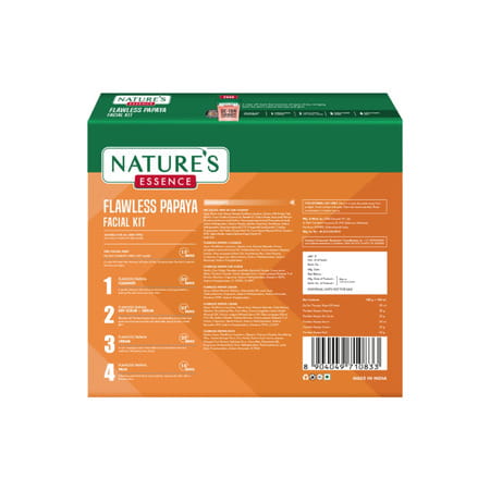 Nature'S Essence Flawless Papaya Facial Kit | Cleanse Exfoliate Nourish & Polish Your Skin | 230g