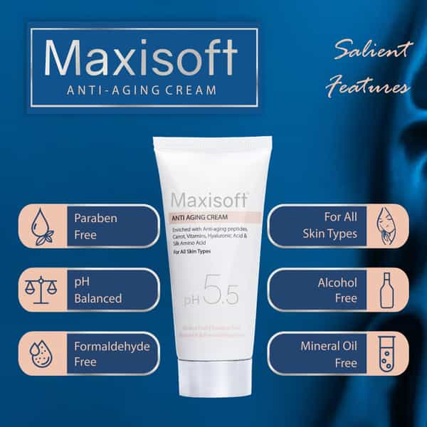 Maxisoft Anti-Aging | Ph 5.5 | Cream | Tube | 50 Gm | Pack Of 2