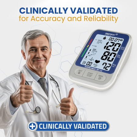 Medtech Bp12bl Fully Automatic Portable Digital Blood Pressure Bp Monitoring Machine With Smart Mdd