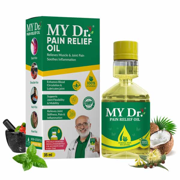 My Dr.pain Oil Relief Oil - Relieves Joint Pains & Body Pains - Aromatic | Non-Sticky 35Ml Pack Of 1