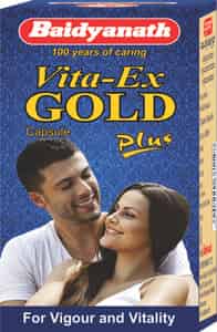 Baidyanath Asli Ayurved Vita Ex Gold Plus | Stamina Booster | 20 Capsules