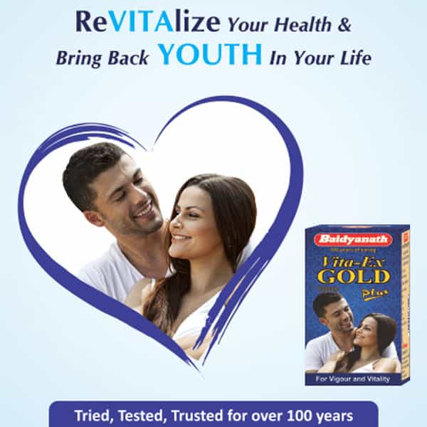 Baidyanath Asli Ayurved Vita Ex Gold Plus | Stamina Booster | 20 Capsules