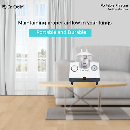 Dr. Odin Osu 301 Portable Phlegm Suction With 1200 Ml Jar, Oil-Free Pump For Home & Hospital Use