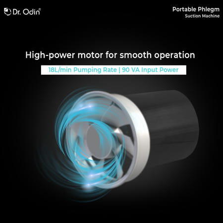 Dr. Odin Osu 301 Portable Phlegm Suction With 1200 Ml Jar, Oil-Free Pump For Home & Hospital Use