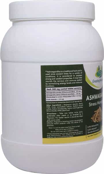 Grazing Meadows Ashwagandha Tablets Natural Ashwagandha 700 Tablets (Withania Somnifera)Pack Of 5)