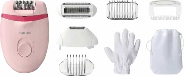 Philips Bre285/00 Compact Epilator With Opti-Light For Legs Arms & Underarms - Corded