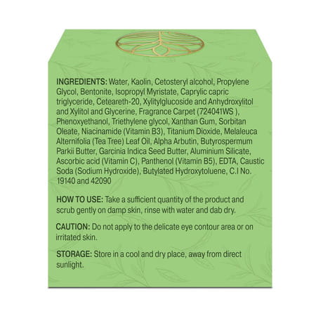 Omeo Tea Tree Face Mask Pack With Niacinamide | Alpha Arbutin & Vitamins A | C & E (100g)