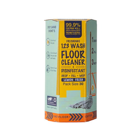 123wash Floor Cleaner And Disinfectant Lemony Fresh (30 Pods)