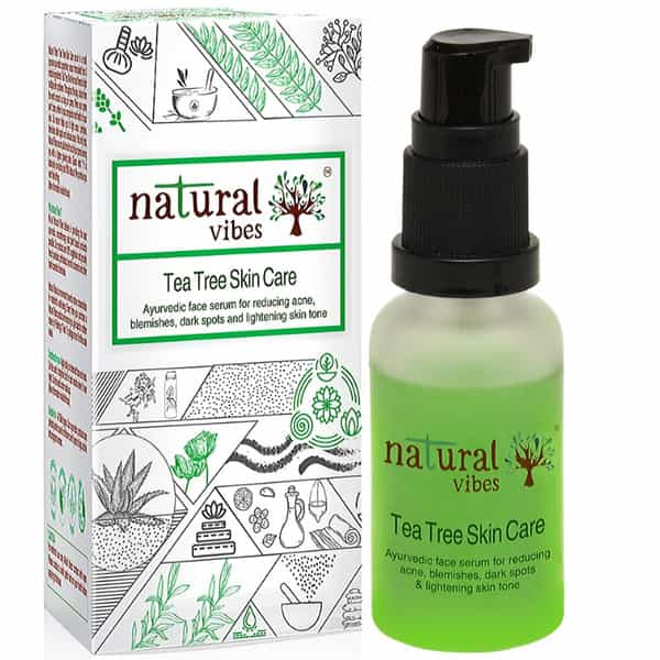 Natural Vibes ~ Ayurvedic Tea Tree Skin Repair Serum 30 Ml ~ Reduces Acne | Brightens Skin Tone
