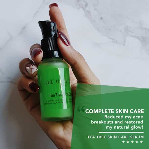 Natural Vibes ~ Ayurvedic Tea Tree Skin Repair Serum 30 Ml ~ Reduces Acne | Brightens Skin Tone