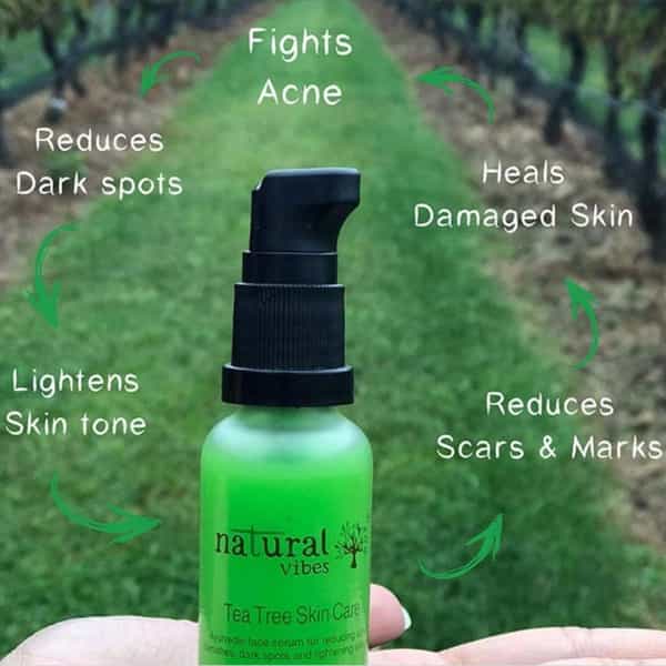 Natural Vibes ~ Ayurvedic Tea Tree Skin Repair Serum 30 Ml ~ Reduces Acne | Brightens Skin Tone