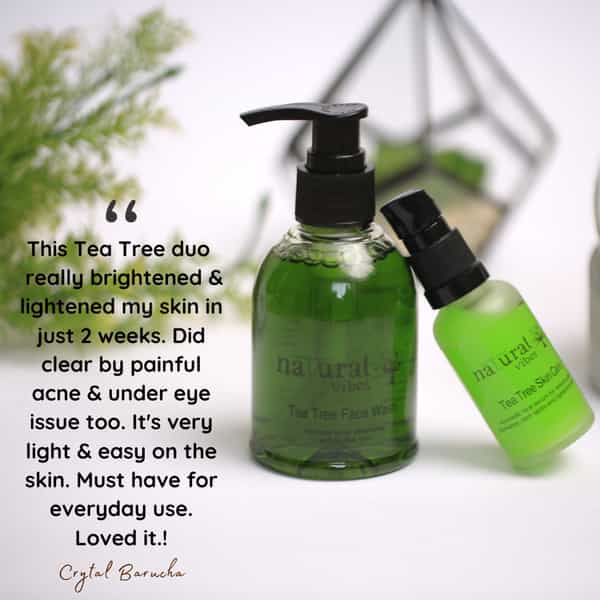 Natural Vibes ~ Ayurvedic Tea Tree Skin Repair Serum 30 Ml ~ Reduces Acne | Brightens Skin Tone
