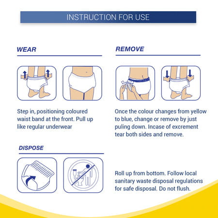 Absorbia Adult Diaper Pant Style Waist Size 80-114 Cm ( 31 - 45 Incs ) Large (Size-L)-10