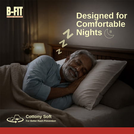 B-Fit Economy Tape Style Medium Size (72-130cm) 28.35-51.18 Inch Pack Of 10 Adult Diapers