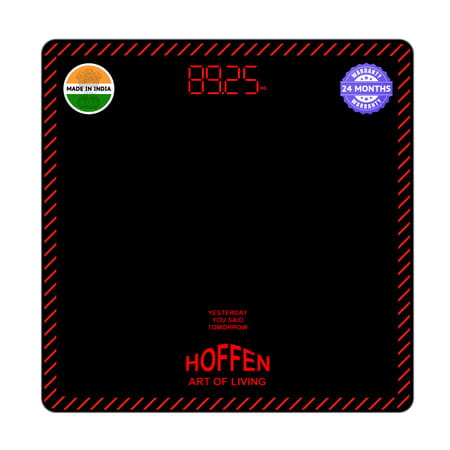 Hoffen Thick Tempered Glass Digital Electronic Lcd Personal Weight Machine - (Ho-18-Red Led)