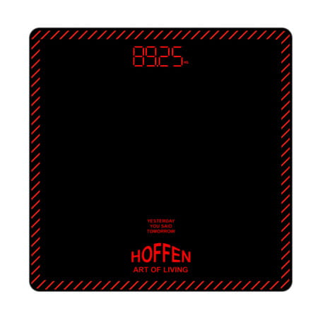 Hoffen Thick Tempered Glass Digital Electronic Lcd Personal Weight Machine - (Ho-18-Red Led)