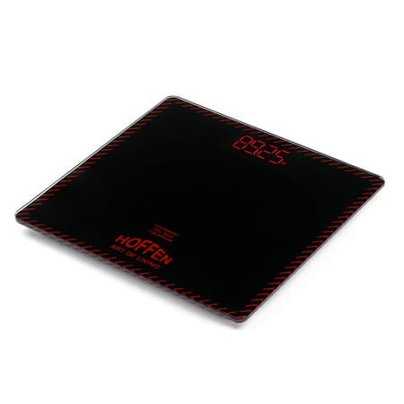 Hoffen Thick Tempered Glass Digital Electronic Lcd Personal Weight Machine - (Ho-18-Red Led)